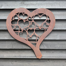 Load image into Gallery viewer, Large Rusty Metal Decorative Heart Garden Decoration
