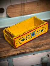 Load image into Gallery viewer, Yellow Wooden Painted Brick Mould / Decorative Herb Planter / Storage Box Tray C
