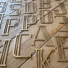 Load image into Gallery viewer, Gold Distressed 5&quot; or 12&quot; Art Deco Lettering A-Z 0-9
