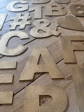 Load image into Gallery viewer, 12&quot; and 5&quot; Gold Fat Font Metal Letters.
