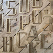 Load image into Gallery viewer, Gold Distressed 5&quot; or 12&quot; Art Deco Lettering A-Z 0-9
