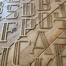 Load image into Gallery viewer, Gold Distressed 5&quot; or 12&quot; Art Deco Lettering A-Z 0-9
