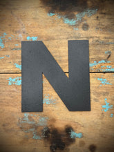 Load image into Gallery viewer, 12&quot; and 5&quot; Black Fat Font Metal Letters.
