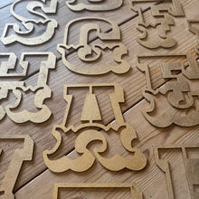 Load image into Gallery viewer, A-Z Rustic 5&quot; or 12&quot; Gold Metal Carnival Letters.
