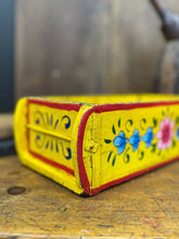 Load image into Gallery viewer, Yellow Wooden Painted Brick Mould / Decorative Herb Planter / Storage Box Tray
