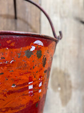 Load image into Gallery viewer, Vintage Galvanised Hanging Fire Bucket Hanging Basket / Plant Pot Planter Pail A

