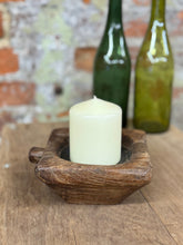 Load image into Gallery viewer, Rustic Wooden Candle Holder / Church Candle Stand / Reclaimed Farmhouse Decor MM
