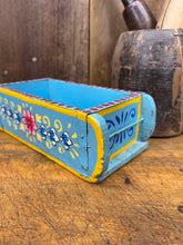 Load image into Gallery viewer, Blue Wooden Painted Brick Mould / Decorative Herb Planter / Storage Box Tray B
