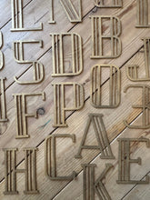 Load image into Gallery viewer, Gold Distressed 5&quot; or 12&quot; Art Deco Lettering A-Z 0-9
