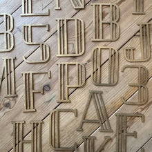 Load image into Gallery viewer, Gold Distressed 5&quot; or 12&quot; Art Deco Lettering A-Z 0-9
