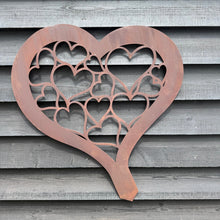 Load image into Gallery viewer, Large Rusty Metal Decorative Heart Garden Decoration
