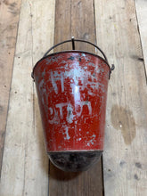 Load image into Gallery viewer, Vintage Galvanised Hanging Fire Bucket Hanging Basket / Plant Pot Planter Pail
