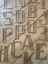 Load image into Gallery viewer, Gold Distressed 5&quot; or 12&quot; Art Deco Lettering A-Z 0-9
