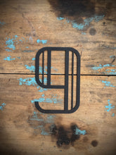 Load image into Gallery viewer, Black 5&quot; or 12&quot; Art Deco Metal Lettering A-Z 0-9
