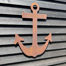 Load image into Gallery viewer, Large Rusty Metal Anchor Wall Decoration
