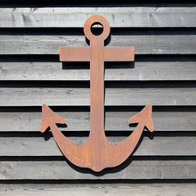 Load image into Gallery viewer, Large Rusty Metal Anchor Wall Decoration
