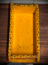 Load image into Gallery viewer, Yellow Wooden Painted Brick Mould / Decorative Herb Planter / Storage Box Tray C
