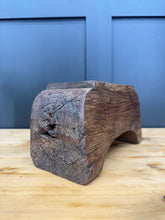 Load image into Gallery viewer, Rustic Wooden Candle Holder / Church Candle Stand / Reclaimed Farmhouse Decor A
