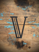 Load image into Gallery viewer, Black 5&quot; or 12&quot; Art Deco Metal Lettering A-Z 0-9
