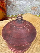 Load image into Gallery viewer, Vintage Tikka Box / Indian Red Box &amp; Lid / Trinket Jewellery Storage Container C
