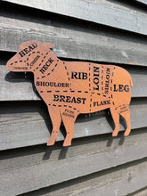 Load image into Gallery viewer, Rusty Metal Butchers Lamb Decorations
