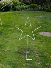 Load image into Gallery viewer, Garden Stars On Ground Spikes / Metal Star Ornaments / Lawn Decor

