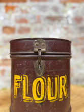 Load image into Gallery viewer, Vintage Galvanised Metal Tub Container / Flour Bin / Rice Dog Food Container / C
