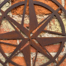 Load image into Gallery viewer, Rusty Compass Sign Wall Decoration
