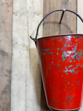 Load image into Gallery viewer, Vintage Galvanised Hanging Fire Bucket Hanging Basket / Plant Pot Planter Pail C
