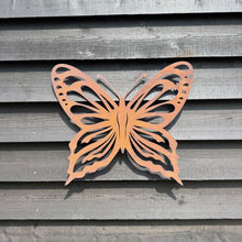 Load image into Gallery viewer, Large Rusty Metal Butterfly Decoration
