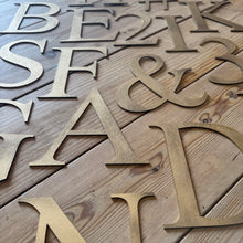 Load image into Gallery viewer, Distressed Gold 5&quot; or 12&quot; Classic Metal Letters, A-Z, 0-9
