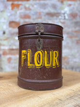 Load image into Gallery viewer, Vintage Galvanised Metal Tub Container / Flour Bin / Rice Dog Food Container / C
