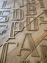 Load image into Gallery viewer, Gold Distressed 5&quot; or 12&quot; Art Deco Lettering A-Z 0-9
