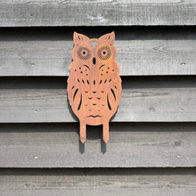 Load image into Gallery viewer, Rusty Metal Standing Owl Garden Ornament
