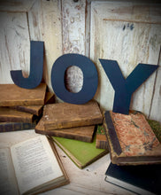 Load image into Gallery viewer, 12&quot; and 5&quot; Black Fat Font Metal Letters.
