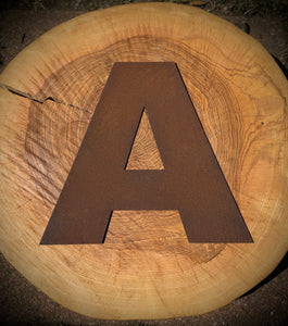 5" Fat Font Rusty Metal Letters A-Z 0-9