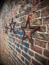 Load image into Gallery viewer, Set of 3 Rusty Metal Stars, Decorations For The Home And Garden.
