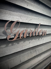 Load image into Gallery viewer, Rusty GARDEN  DECORATION ,  Home Sign , Garden Ornament , Wall feature , garden decoration, rusted metal , garden sign ,

