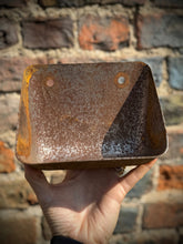 Load image into Gallery viewer, Vintage Rusty Metal Wall Mounted Planter / Herb Planter Plant Pot Fence Display
