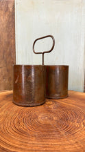 Load image into Gallery viewer, Herb Plant Double Pot Planter / Stationary Pot / Desk Tidy / Cutlery Holder
