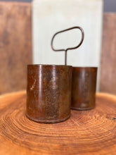 Load image into Gallery viewer, Herb Plant Double Pot Planter / Stationary Pot / Desk Tidy / Cutlery Holder
