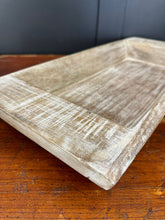 Load image into Gallery viewer, Rustic Wooden Serving Bowl / Fruit Bread Antipasti Cheese Board Tray
