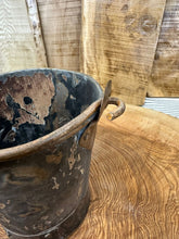 Load image into Gallery viewer, Vintage Small Mini Metal Bucket / Plant Pot / Herb Planter / Windowsill Pot
