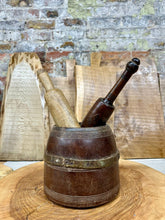 Load image into Gallery viewer, Wooden Vintage Herb Plant Pot Planter / Stationary Desk Tidy / Cutlery Holder A
