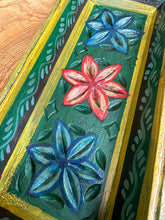 Load image into Gallery viewer, Rustic Wooden Painted Tray Bowl / Bread Antipasti Bowl Decorative Storage Tray B
