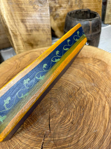 Rustic Wooden Painted Tray Bowl / Bread Antipasti Decorative Serving Platter C
