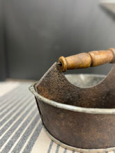 Load image into Gallery viewer, Vintage Small Metal Tray / Plant Pot Herb Planter / Metal Bucket Carry Caddie  (B)
