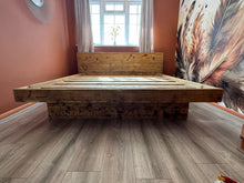 Load image into Gallery viewer, Scaffold Board Rustic Floating Bed Frame
