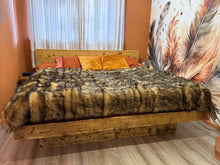 Load image into Gallery viewer, Scaffold Board Rustic Floating Bed Frame

