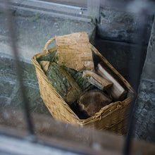 Load image into Gallery viewer, Natural Wicker Rectangular Log Basket with Lining
